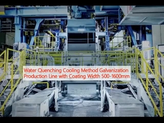 Metode pendinginan dengan pemadam air Galvanisasi Jalur produksi dengan lebar lapisan 500-1600mm