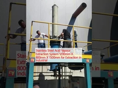 Sistem ekstraksi uap asam stainless steel 1200mm X 800mm X 1500mm untuk ekstraksi di industri
